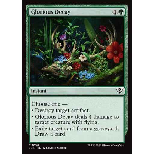Secrets of Strixhaven - 150 - Glorious Decay - Common - G - Foil (Front)