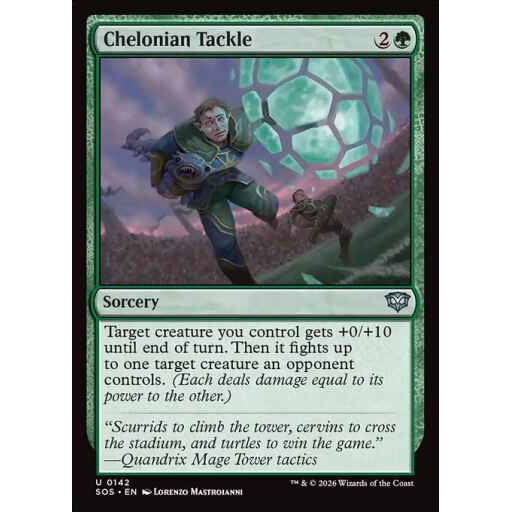 Secrets of Strixhaven - 142 - Chelonian Tackle - Uncommon - G - Foil (Front)