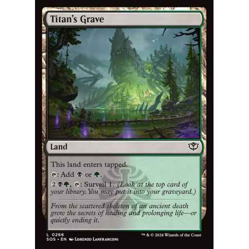 Secrets of Strixhaven - 266 - Titan's Grave - Common - C - Foil (Front)