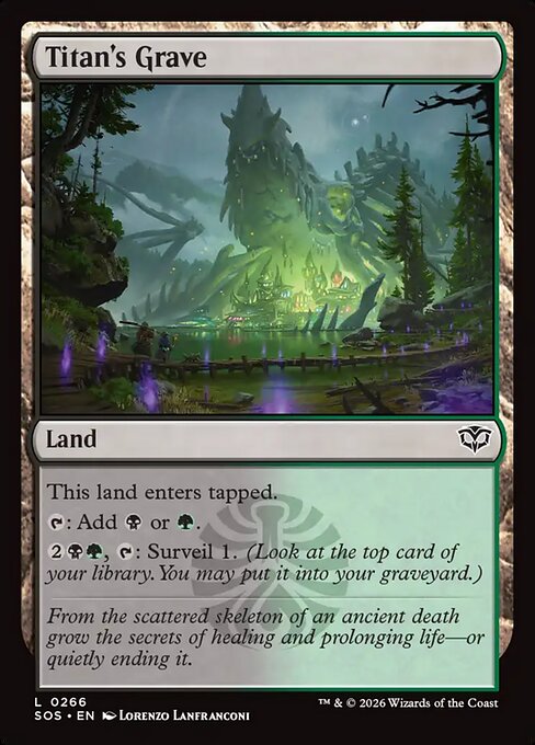 Secrets of Strixhaven - 266 - Titan's Grave - Common - C - Non-foil (Front)