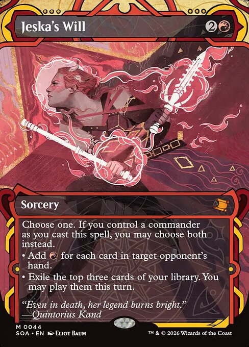 Secrets of Strixhaven Mystical Archive - 44 - Jeska's Will - Mythic - R - Non-foil (Front)