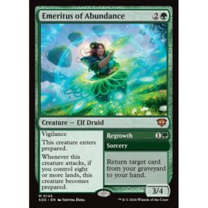 Secrets of Strixhaven - 145 - Emeritus of Abundance // Regrowth - Mythic - G - Non-foil (Front)