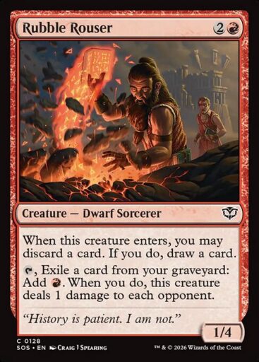 Secrets of Strixhaven - 128 - Rubble Rouser - Common - R - Non-foil (Front)