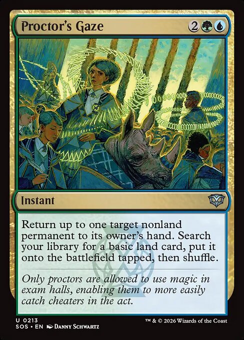 Secrets of Strixhaven - 213 - Proctor's Gaze - Uncommon - UG - Foil (Front)
