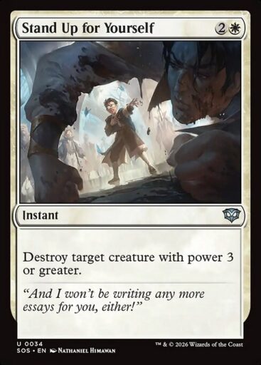 Secrets of Strixhaven - 34 - Stand Up for Yourself - Uncommon - W - Foil (Front)