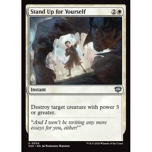 Secrets of Strixhaven - 34 - Stand Up for Yourself - Uncommon - W - Non-foil (Front)