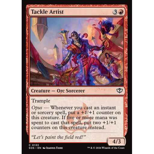 Secrets of Strixhaven - 133 - Tackle Artist - Common - R - Foil (Front)