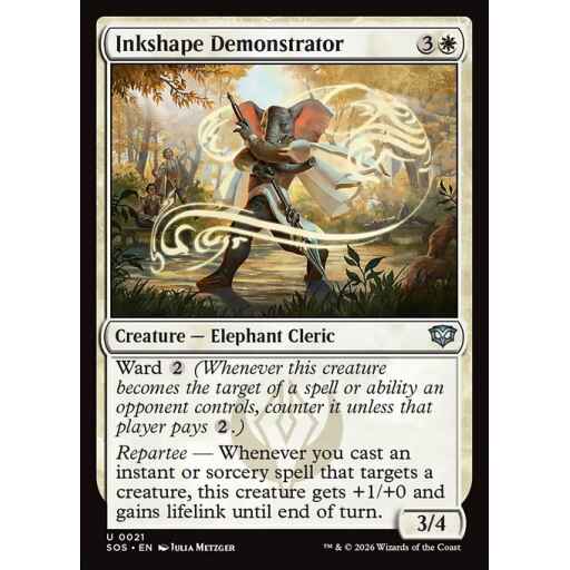 Secrets of Strixhaven - 21 - Inkshape Demonstrator - Uncommon - W - Non-foil (Front)