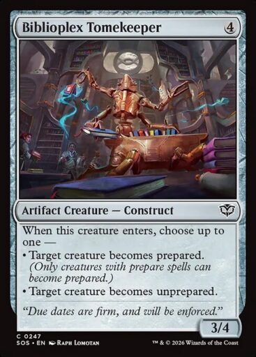 Secrets of Strixhaven - 247 - Biblioplex Tomekeeper - Common - C - Foil (Front)