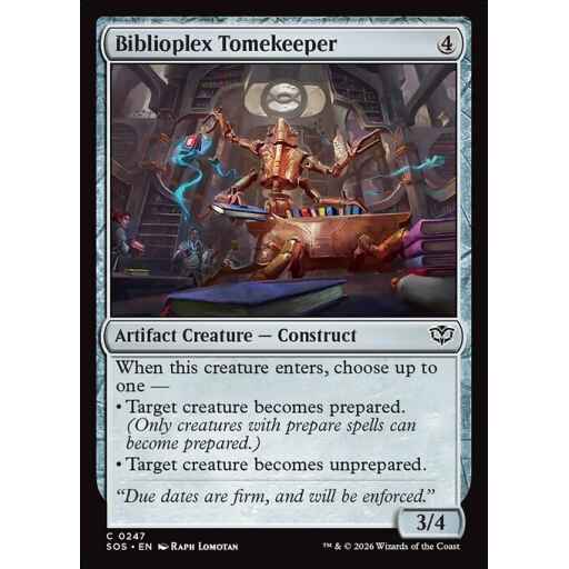 Secrets of Strixhaven - 247 - Biblioplex Tomekeeper - Common - C - Non-foil (Front)