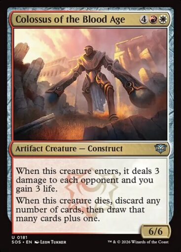 Secrets of Strixhaven - 181 - Colossus of the Blood Age - Uncommon - WR - Foil (Front)