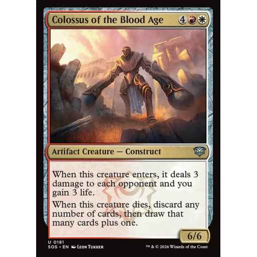 Secrets of Strixhaven - 181 - Colossus of the Blood Age - Uncommon - WR - Foil (Front)