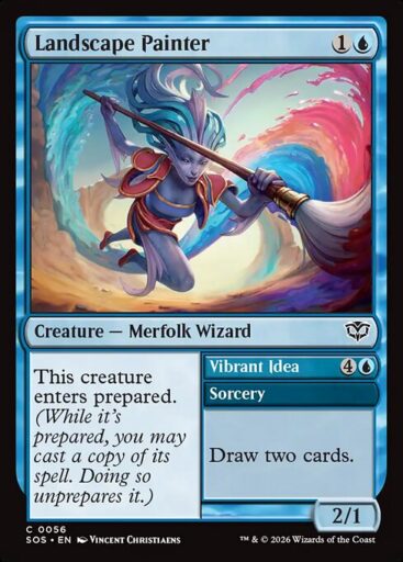 Secrets of Strixhaven - 56 - Landscape Painter // Vibrant Idea - Common - U - Non-foil (Front)