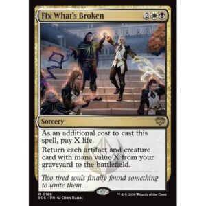 Secrets of Strixhaven - 188 - Fix What's Broken - Rare - WB - Non-foil (Front)