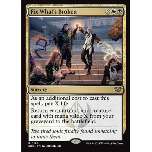 Secrets of Strixhaven - 188 - Fix What's Broken - Rare - WB - Non-foil (Front)