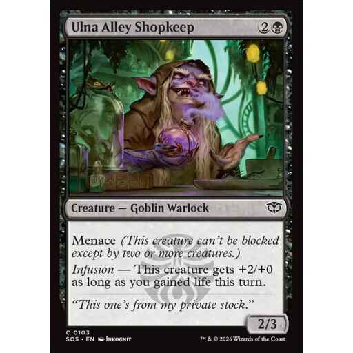 Secrets of Strixhaven - 103 - Ulna Alley Shopkeep - Common - B - Foil (Front)