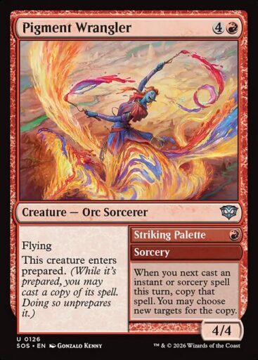 Secrets of Strixhaven - 126 - Pigment Wrangler // Striking Palette - Uncommon - R - Foil (Front)