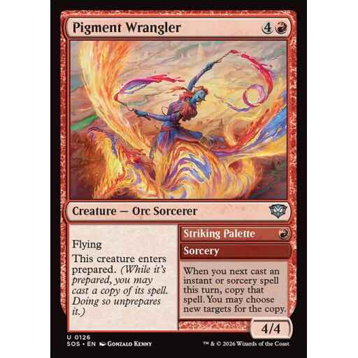 Secrets of Strixhaven - 126 - Pigment Wrangler // Striking Palette - Uncommon - R - Foil (Front)