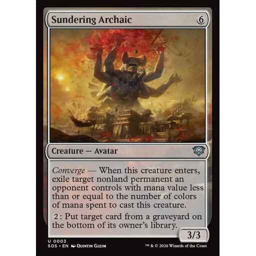 Secrets of Strixhaven - 3 - Sundering Archaic - Uncommon - C - Non-foil (Front)