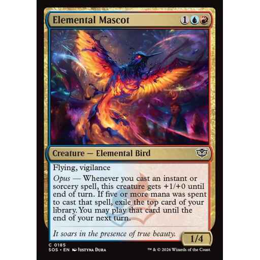 Secrets of Strixhaven - 185 - Elemental Mascot - Common - UR - Non-foil (Front)