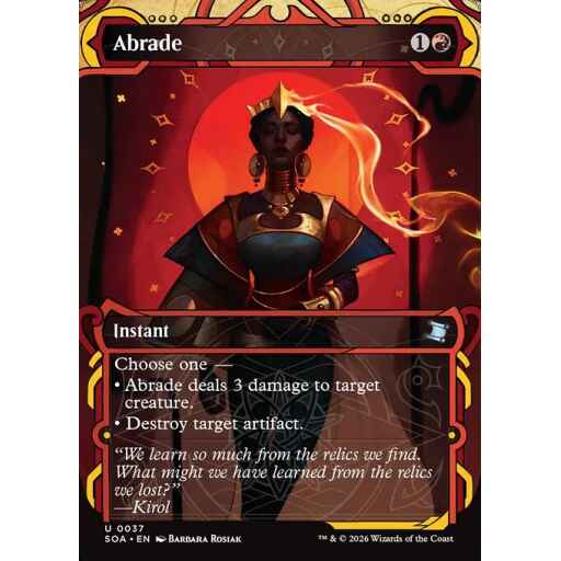 Secrets of Strixhaven Mystical Archive - 37 - Abrade - Uncommon - R - Non-foil (Front)