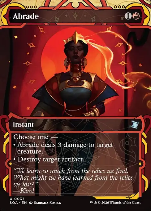 Secrets of Strixhaven Mystical Archive - 37 - Abrade - Uncommon - R - Non-foil (Front)