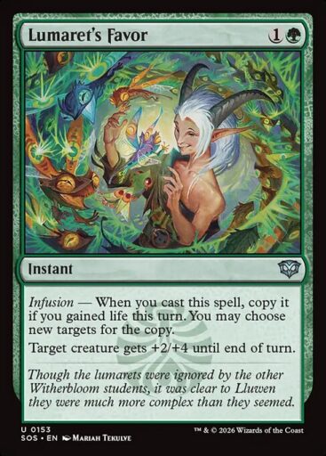 Secrets of Strixhaven - 153 - Lumaret's Favor - Uncommon - G - Foil (Front)