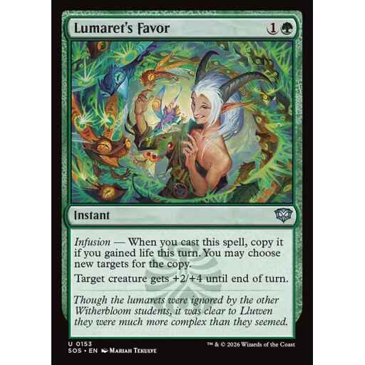 Secrets of Strixhaven - 153 - Lumaret's Favor - Uncommon - G - Non-foil (Front)
