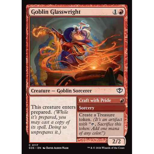 Secrets of Strixhaven - 117 - Goblin Glasswright // Craft with Pride - Common - R - Non-foil (Front)