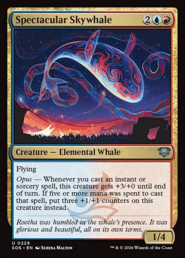 Secrets of Strixhaven - 229 - Spectacular Skywhale - Uncommon - UR - Non-foil (Front)