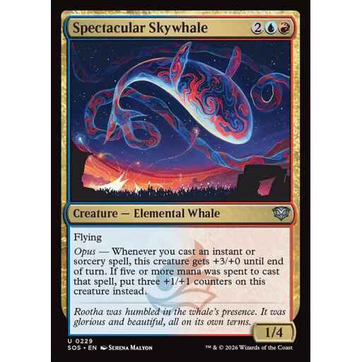 Secrets of Strixhaven - 229 - Spectacular Skywhale - Uncommon - UR - Non-foil (Front)