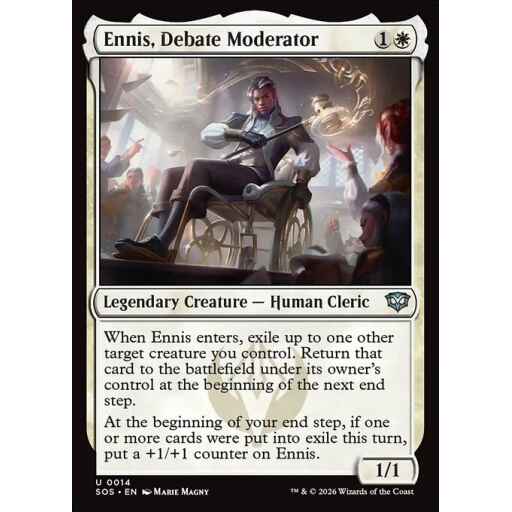 Secrets of Strixhaven - 14 - Ennis, Debate Moderator - Uncommon - W - Non-foil (Front)