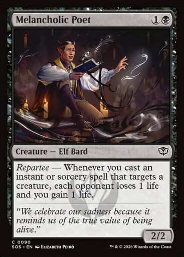 Secrets of Strixhaven - 90 - Melancholic Poet - Common - B - Non-foil (Front)