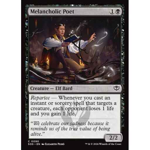 Secrets of Strixhaven - 90 - Melancholic Poet - Common - B - Non-foil (Front)