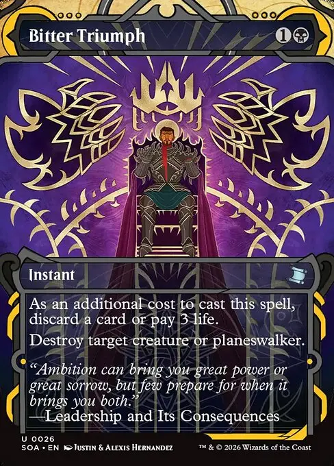 Secrets of Strixhaven Mystical Archive - 26 - Bitter Triumph - Uncommon - B - Non-foil (Front)