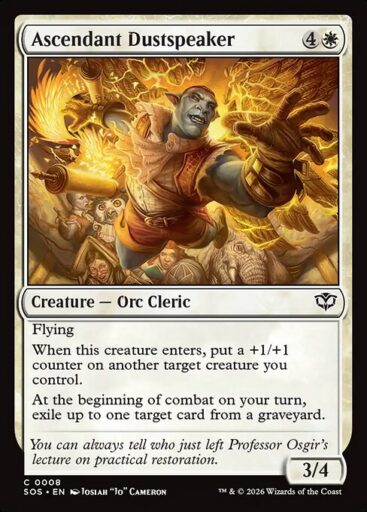 Secrets of Strixhaven - 8 - Ascendant Dustspeaker - Common - W - Foil (Front)