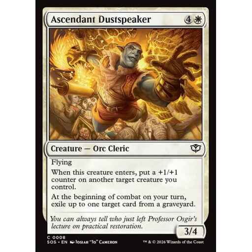 Secrets of Strixhaven - 8 - Ascendant Dustspeaker - Common - W - Foil (Front)