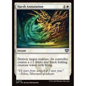Secrets of Strixhaven - 18 - Harsh Annotation - Uncommon - W - Non-foil (Front)