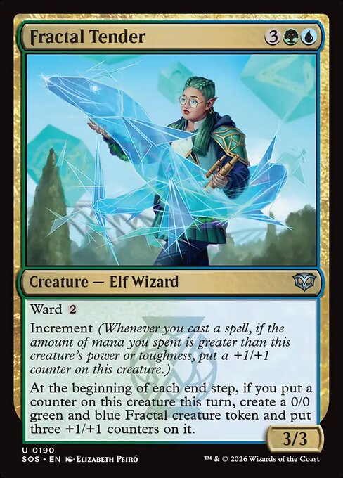 Secrets of Strixhaven - 190 - Fractal Tender - Uncommon - UG - Foil (Front)
