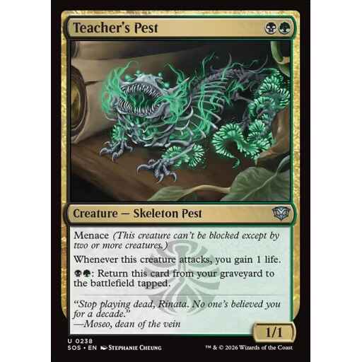 Secrets of Strixhaven - 238 - Teacher's Pest - Uncommon - BG - Non-foil (Front)