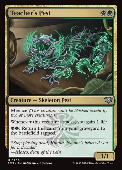 Secrets of Strixhaven - 238 - Teacher's Pest - Uncommon - BG - Non-foil (Front)
