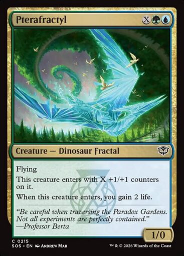 Secrets of Strixhaven - 215 - Pterafractyl - Common - UG - Foil (Front)