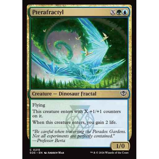 Secrets of Strixhaven - 215 - Pterafractyl - Common - UG - Foil (Front)