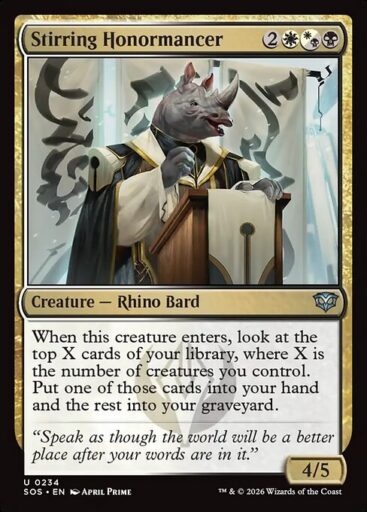 Secrets of Strixhaven - 234 - Stirring Honormancer - Uncommon - WB - Foil (Front)