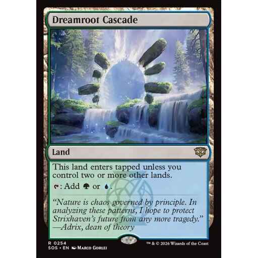 Secrets of Strixhaven - 254 - Dreamroot Cascade - Rare - C - Non-foil (Front)