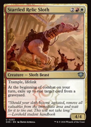 Secrets of Strixhaven - 233 - Startled Relic Sloth - Uncommon - WR - Non-foil (Front)
