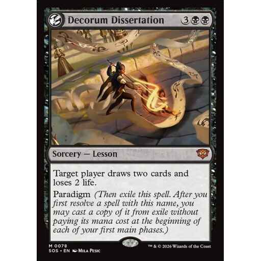 Secrets of Strixhaven - 78 - Decorum Dissertation - Mythic - B - Non-foil (Front)