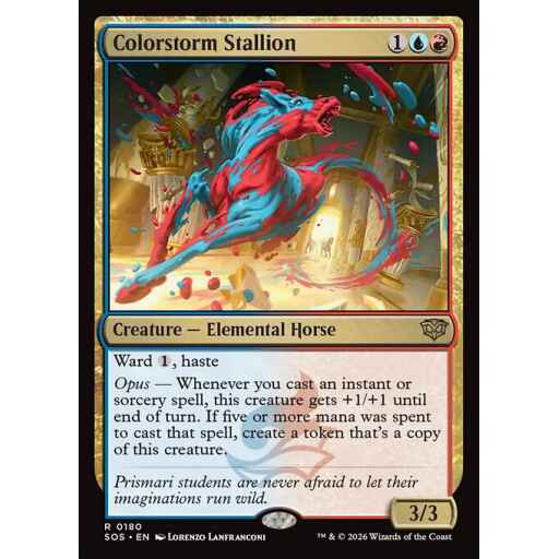 Secrets of Strixhaven - 180 - Colorstorm Stallion - Rare - UR - Non-foil (Front)