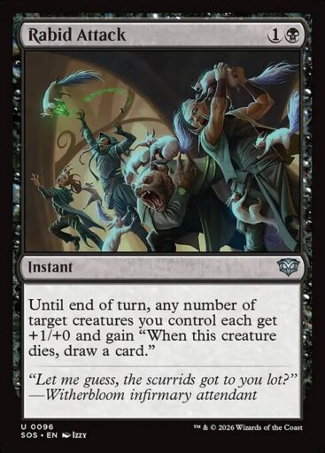 Secrets of Strixhaven - 96 - Rabid Attack - Uncommon - B - Non-foil (Front)