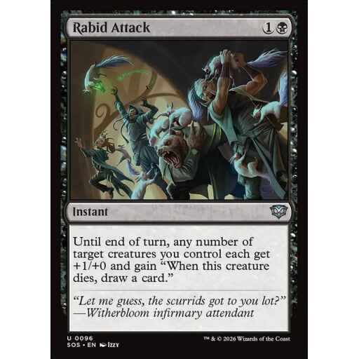 Secrets of Strixhaven - 96 - Rabid Attack - Uncommon - B - Non-foil (Front)